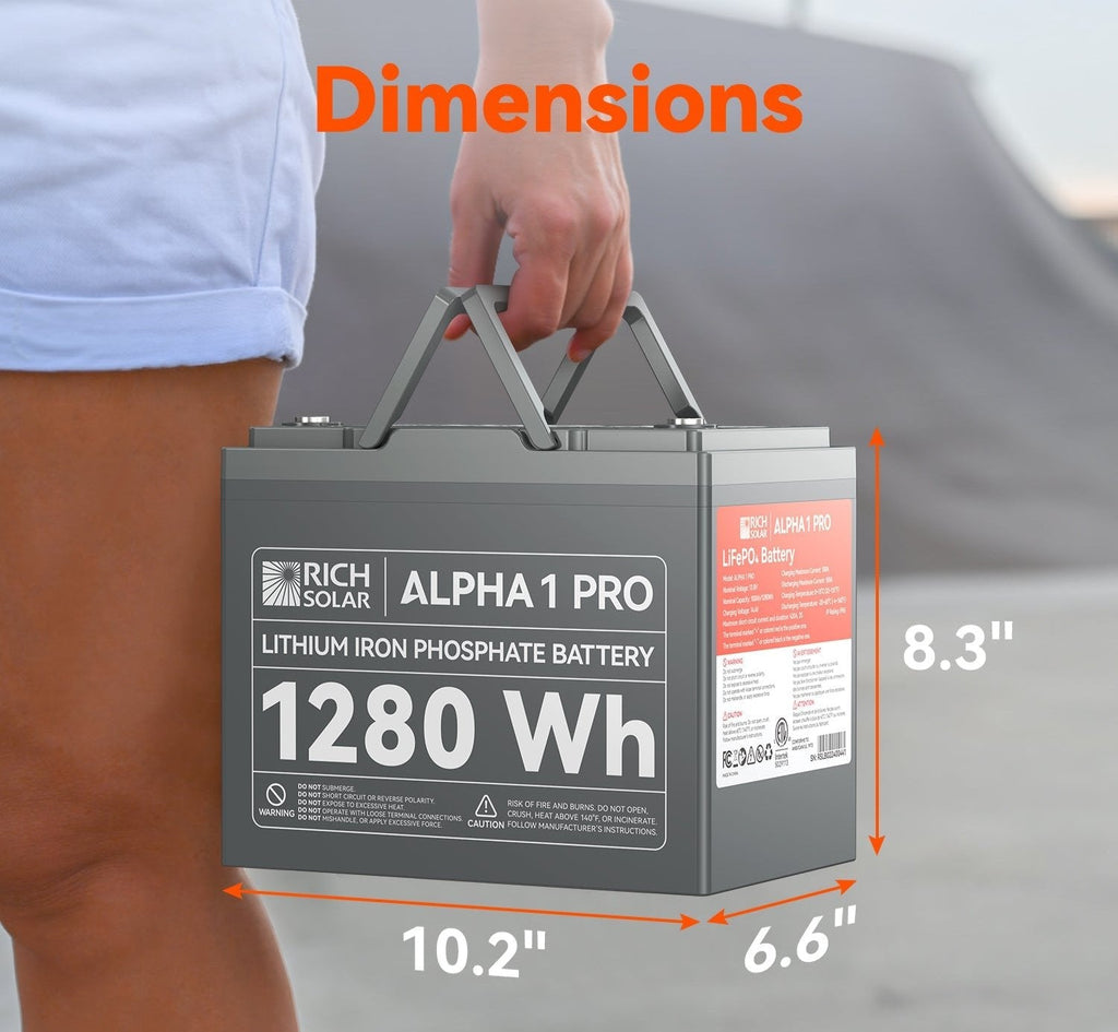 ALPHA 1 PRO 12V 100Ah LiFePO4 Battery | UL Certified