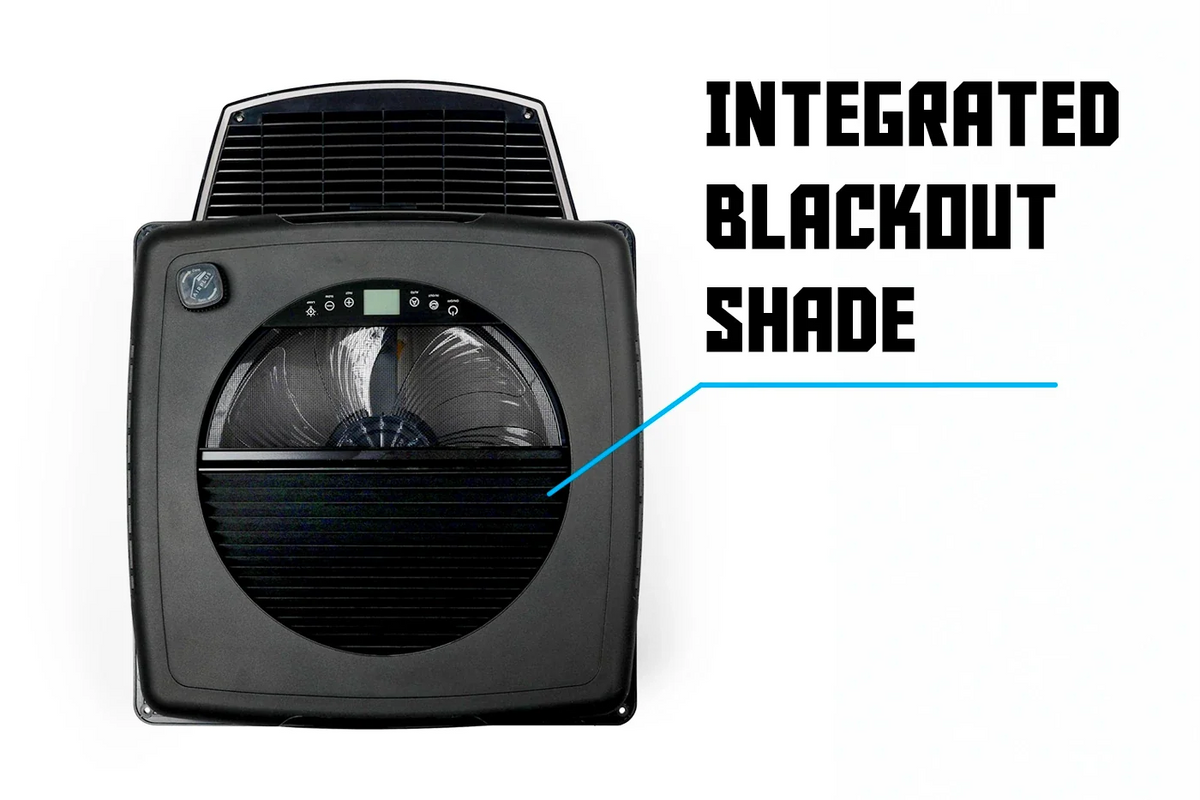 AirPlus 12V Brushless Roof Fan with Remote, LED, Blackout Shade & Bug Screen