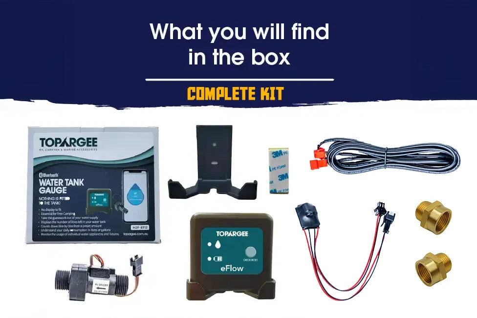 Bluetooth water tank gauge kit for van life and off grid use Complete Kit