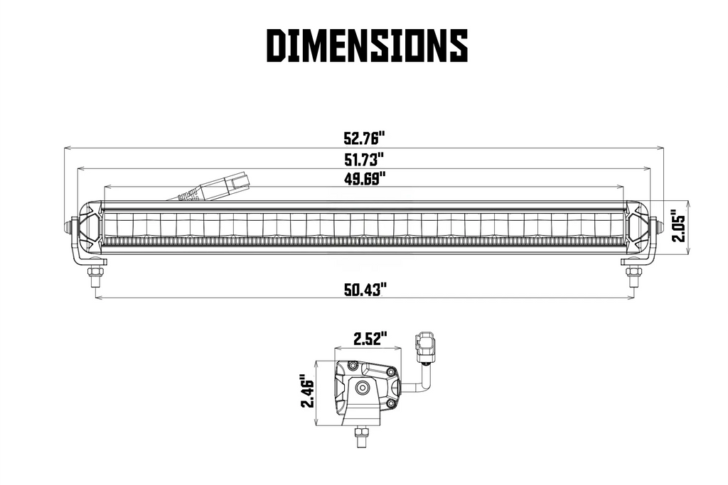 50 Inch Slim LED Light Bar 2.0 – Dual DRL & IP69K