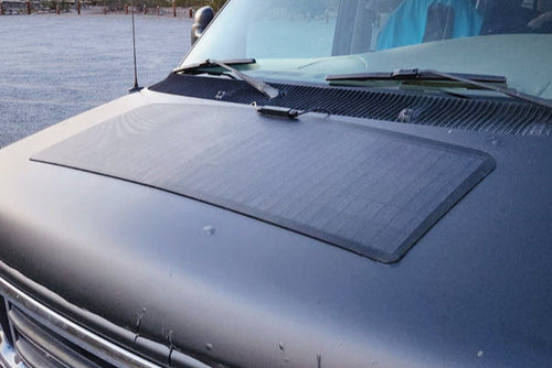 Ford Econoline E250 Van Lensun 90W Hood Flexible Solar Panel