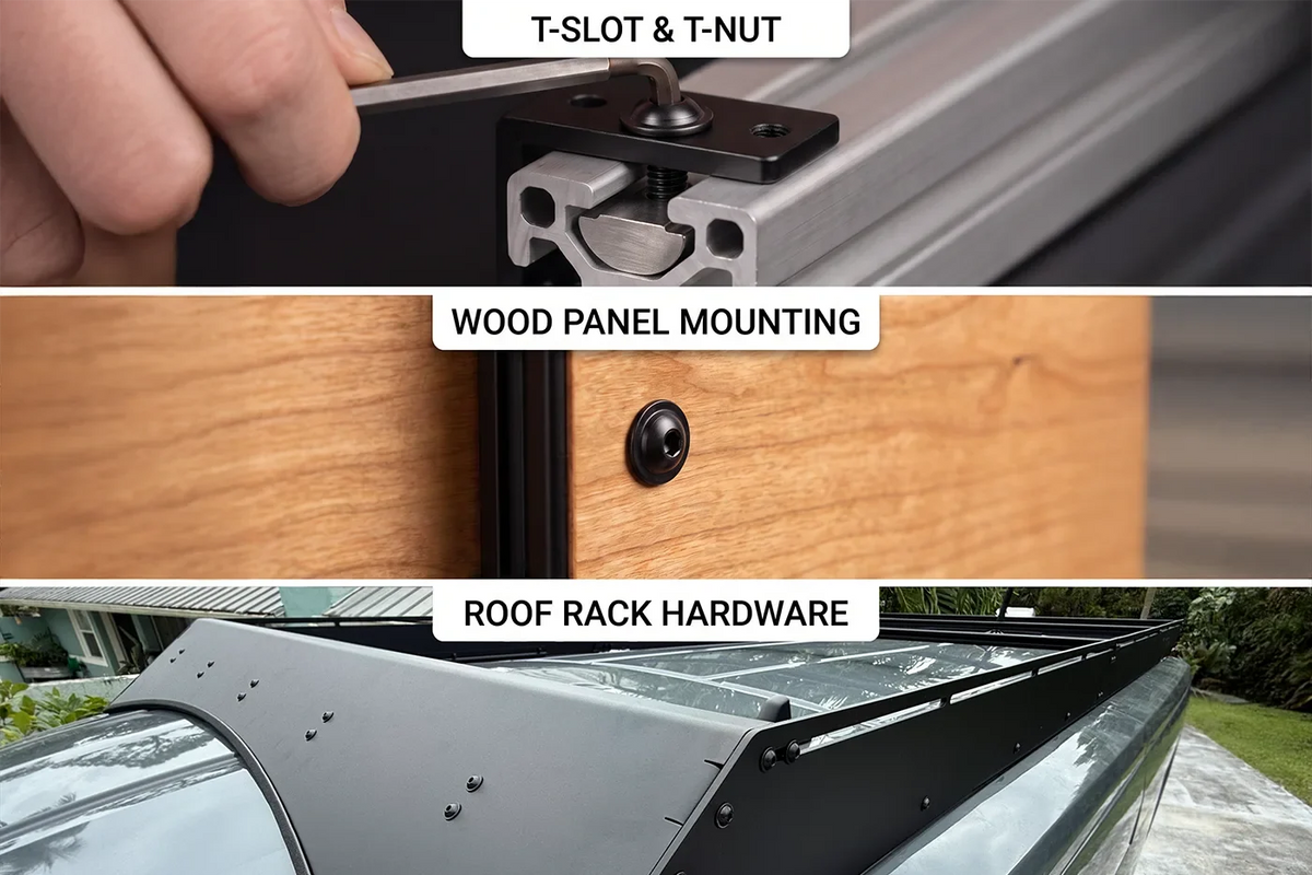 1/4-20 Flanged Button Head Socket Screws - Black 316 Stainless Steel (26-Pack, 5 Lengths: 3/8 in to 1 in)