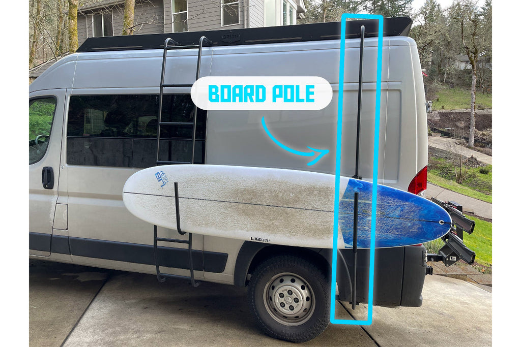 Board Pole + Universal Hooks Bundle