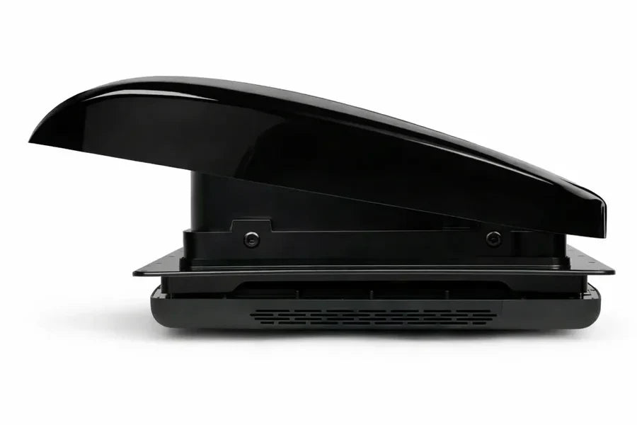 ProBreeze Vent System brushless roof fan open, black dome, black interior