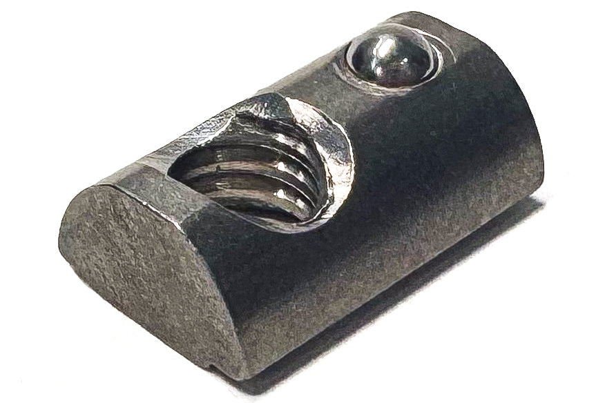 10S Self-Aligning Roll-In T-Nuts with Ball Spring – 304 Stainless Steel (1/4-20 Thread)
