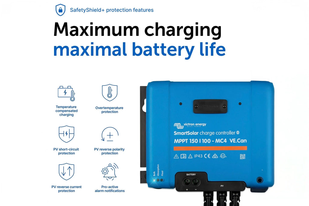 Victron SmartSolar MPPT Solar Charge Controller | Network Ready (CAN)