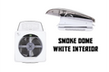 AirPlus roof fan with transparent smoke dome and white interior shroud