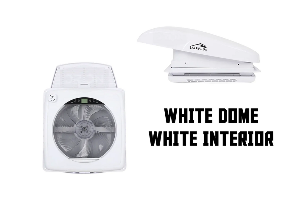 AirPlus roof fan with white dome and white interior shroud